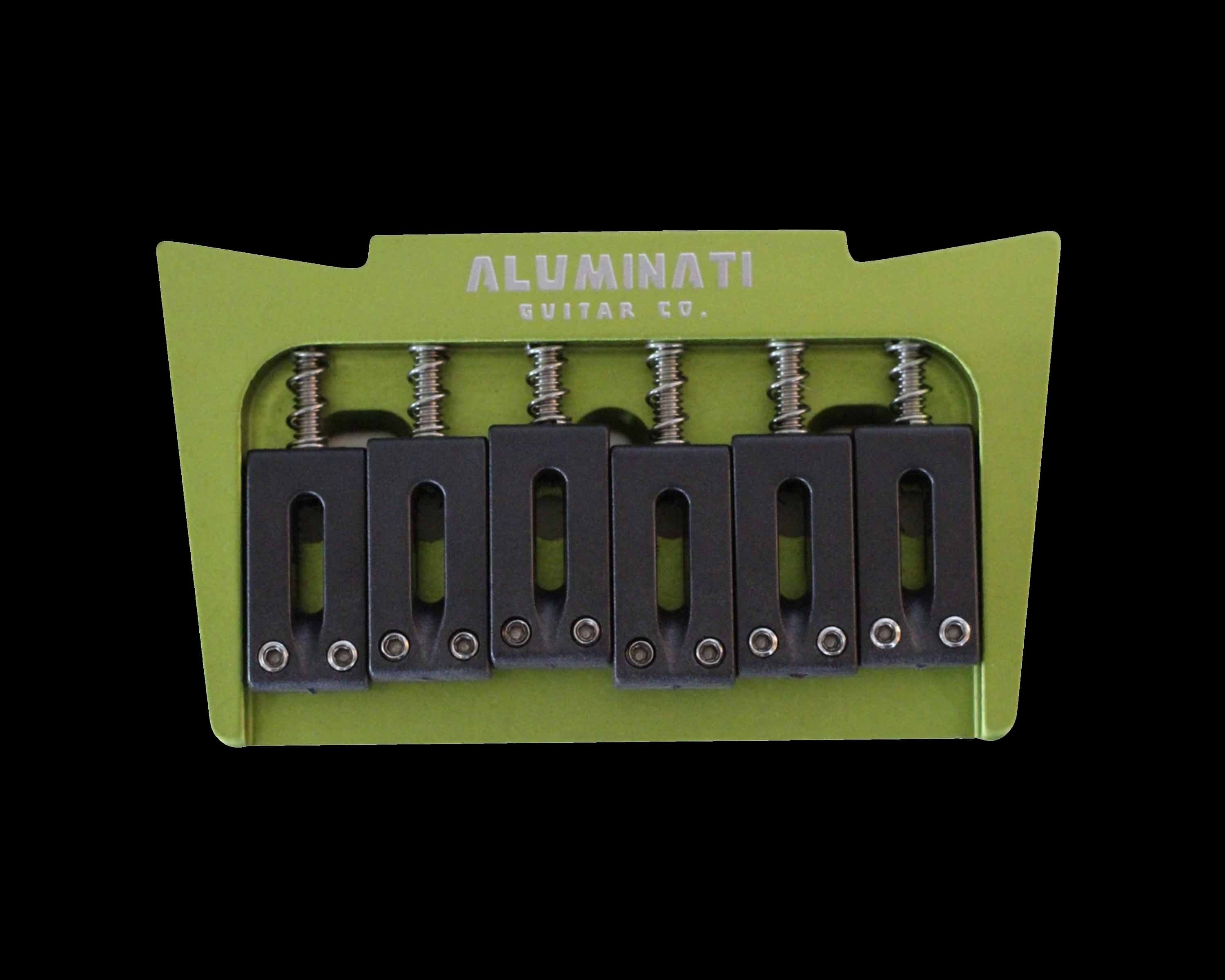 AlumiCrown Light Weight Aluminum Guitar Bridge (Acid Green