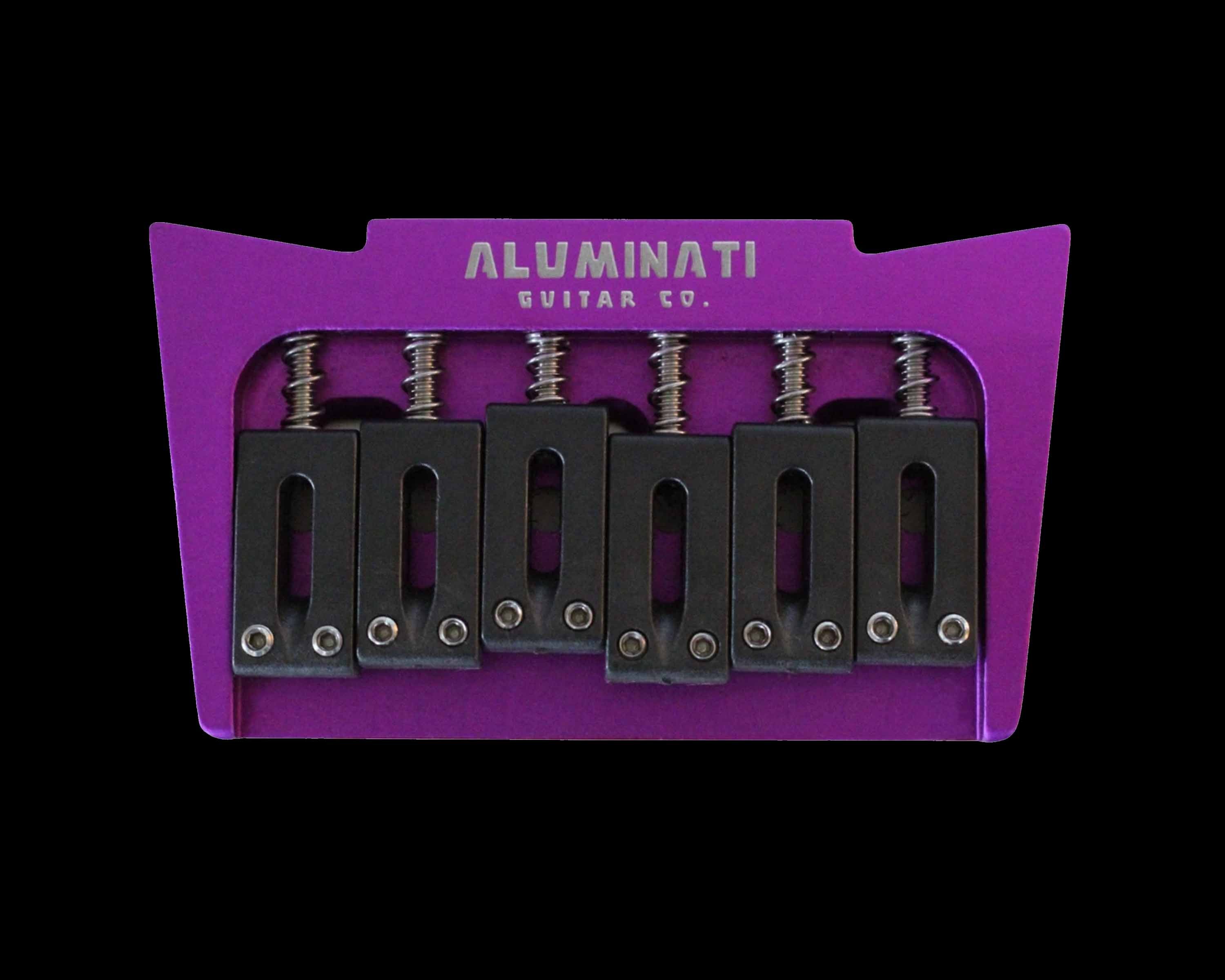 AlumiCrown High Performance Aluminum Guitar Bridge (Laser Purple